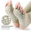 Cross-Border Yoga Split-Toe and Heel-Revealing Five-Finger Socks with PVC Dots