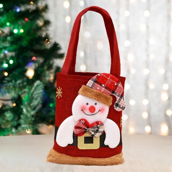 Christmas Handbag Cartoon Santa Claus Snowman Elk Gift Bag Large Capacity Great Load Bearing Merry Christmas Decor Children