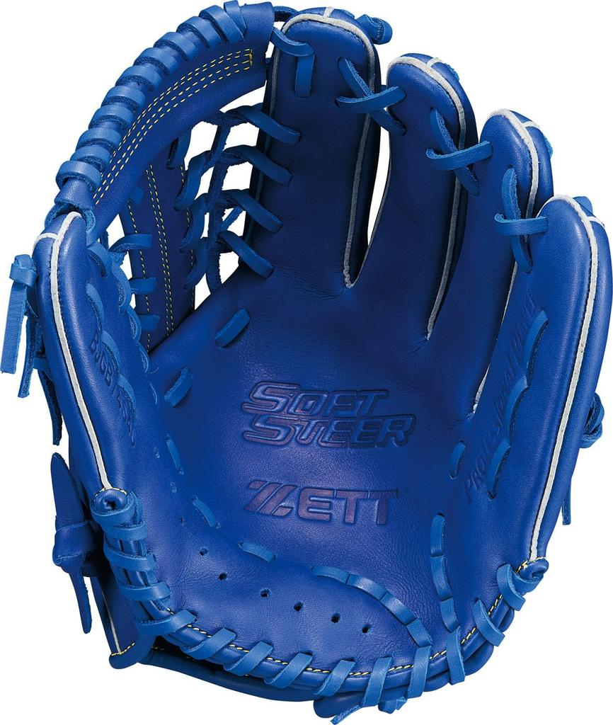 ZETT Youth Baseball Soft Royal Blue Size BJGB74540F Glove, Steer, All-Around, Left-Handed Throw, (2500), L,