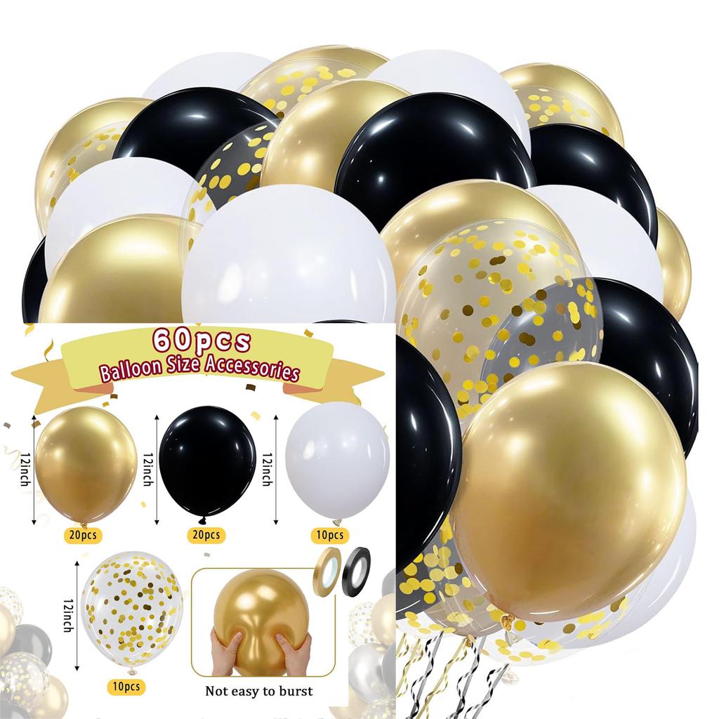 12inch 60pcs blue pink and purple balloon set, with confetti, suitable for weddings, birthdays, themed parties,home gatherings