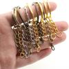 10pcs/lot 25 30mm DIY Key Chains Gold Bronze Color Keyring Keychain Short Chain Split Ring Key Rings Jewelry Finding Accessories