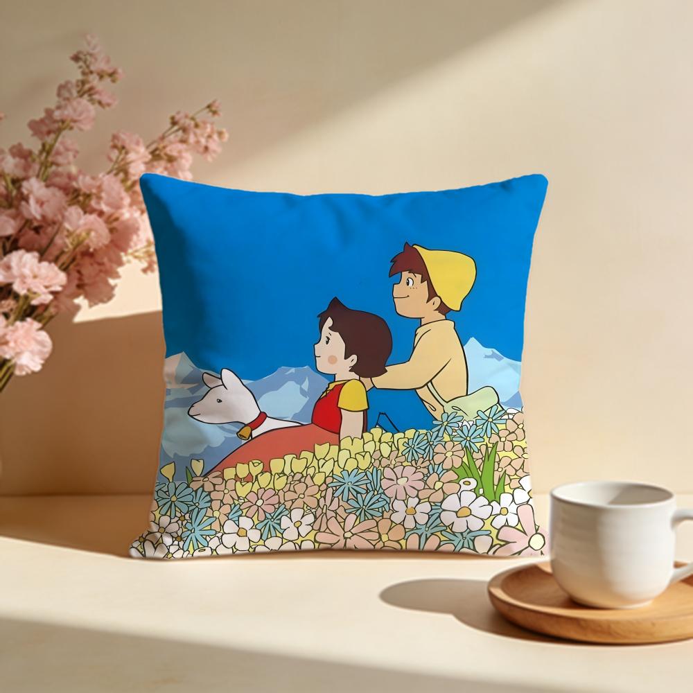 Trendy HHeidi Girl of the Alpsed Cushion Cover Stylish Washable Pillow Cover Ideal for Couch Bedroom Car Decoration