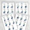 4Pcs 4-Week Chair Exercise Chart for Seniors Full Body Seated Stretching