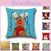 Christmas Cartoon Printed Cushion Cover Ultra Soft For Home Office Sofa Decor Gift