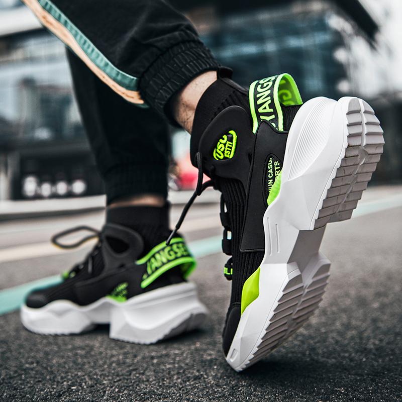 Schuhe Herren Tenis Sneakers Herren Trainer Atmungsaktive Schuhe Paar High-Top Slipper Schuhe Atmungsaktive Tide Sportschuhe Laufschuhe