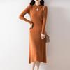 Women Sweater Dress 100% Wool MODERN NEW SAGA Turtleneck Knit Long Pullover Winter Jumpers Wool Long Dress Female