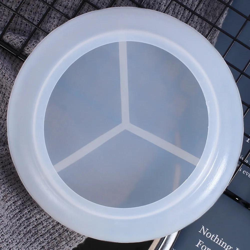 Mirror Waved Dish Silicone Mold Crystal Glue Handmade Round Flat Bottom Storage Box Molds DIY Home Accessories Arts Crafts