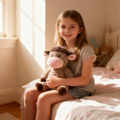 Highland Cow Plush Toy Weighted Stuffed Animal Soft Huggable Pillow for Stress Relief Comfort Cute Gift for Animal Lovers