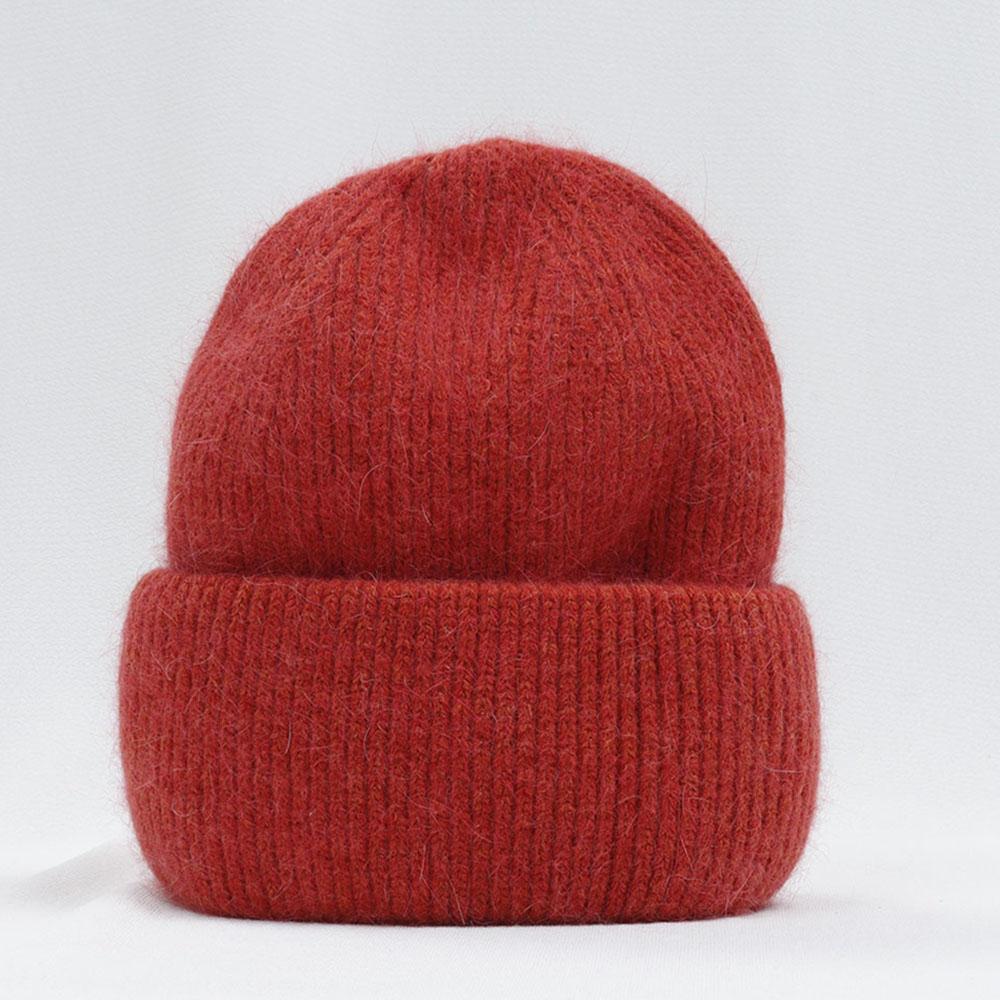 2023 new  Hot Selling Winter Hat Real Rabbit Fur Winter Hats For Women Fashion Warm Beanie Hats Solid Adult Cover Head Cap