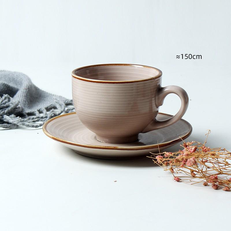 Ceramic Coffee Cup And Plate Set Creative Gradient Sets Japanese Home Use Personality Gilded Gold Milk Cup Dish