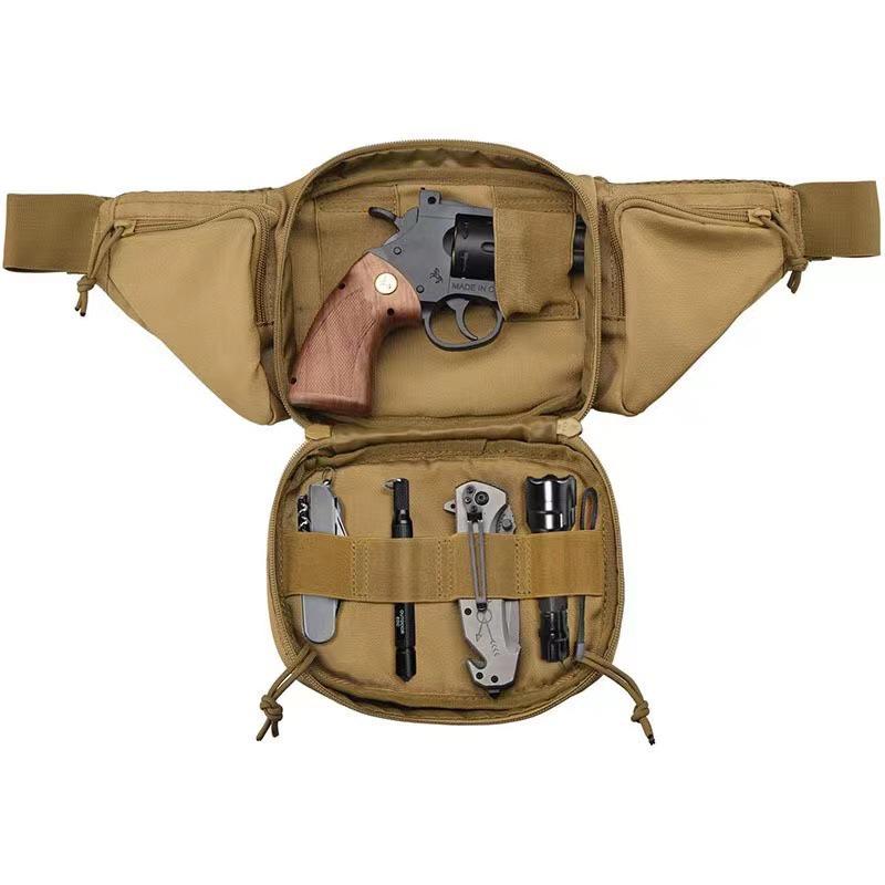 “Multi-Functional Tactical Waist Bag for Outdoor Activities and Concealed Carry”
