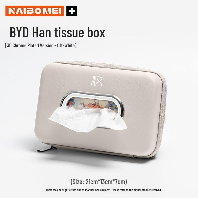 BYD Han EV Tissue Box: Car Seat Back Hanging Armrest Pull-out Decorative Supplies.