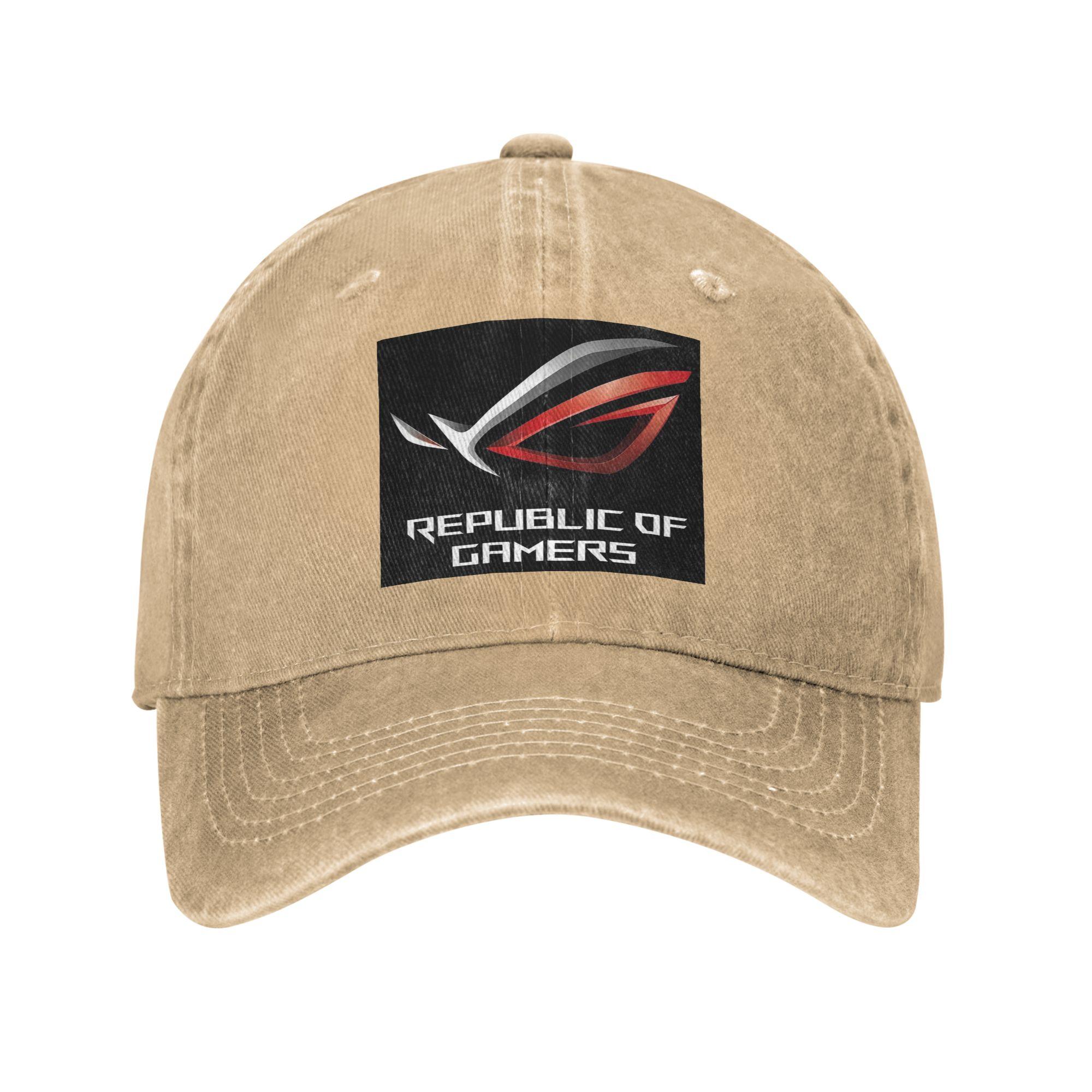 

Asus Rog Denim Fabric Cap Casual Baseball Caps Adjustable Hat Summer Unisex Baseball Hats One Size