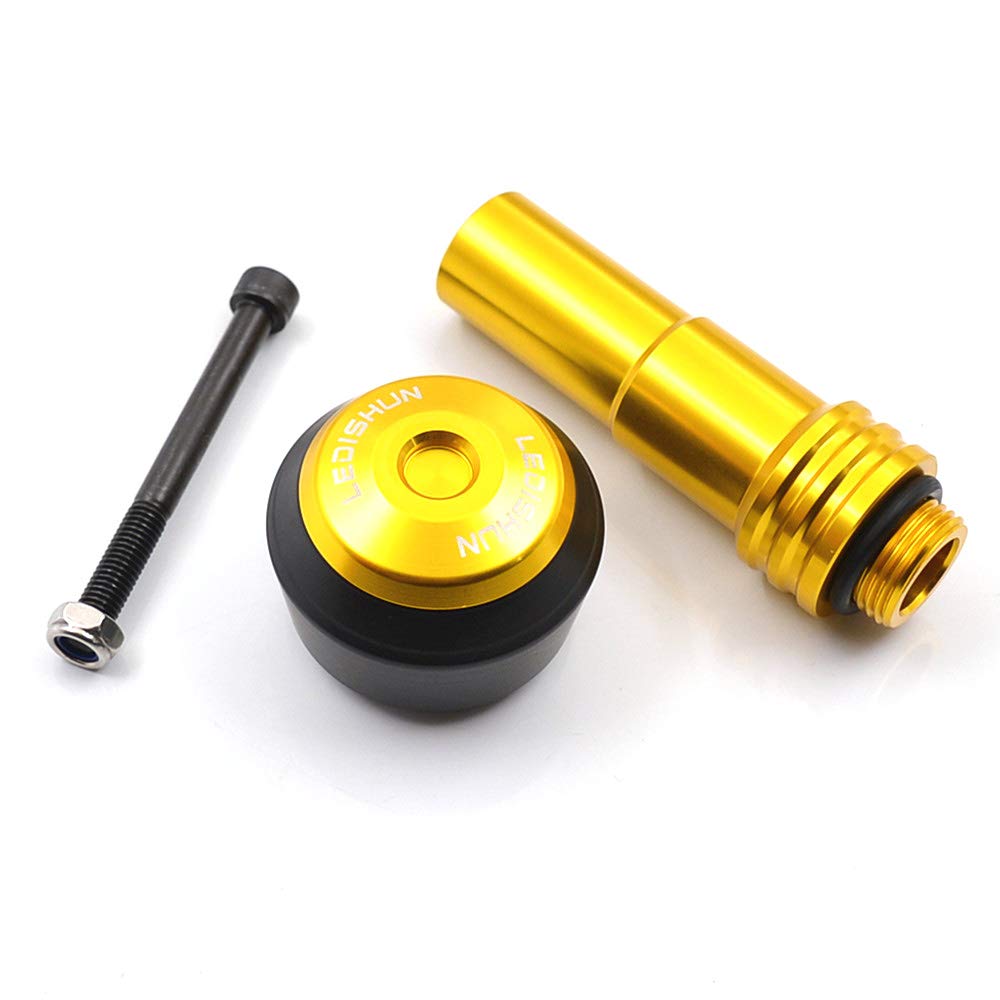 Suzuki GSX250R DL250 GW250 V-Strom250 HAYABUSA GSXR1300 Aluminum Muffler Slider Exhaust Pipe Slider (Gold)