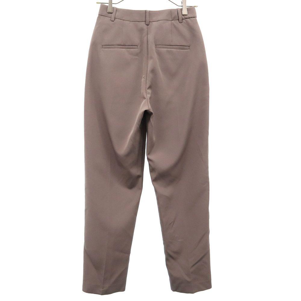 unused nano universe Center press Tapered pants 38 gray Adjust Magic Women Used