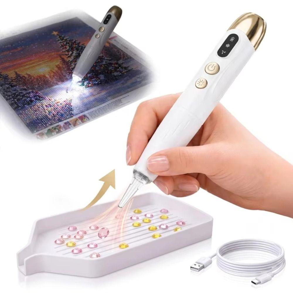 Low Noise Electric Painting Pen 2 Suction Levels Rhinestone Applicator Pen Art Creation