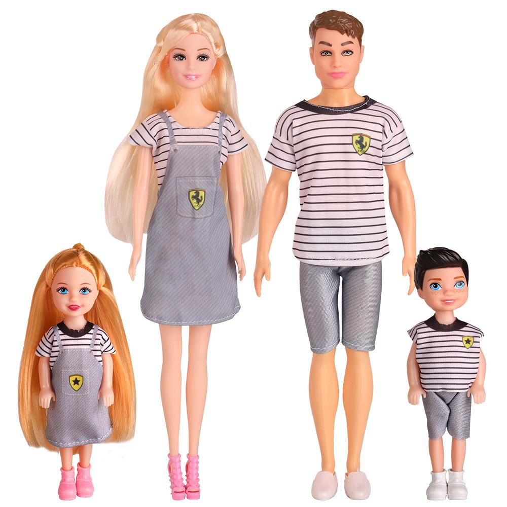 30CM Doll Set Jointed Doll Clothes Toy Accessories Family Set