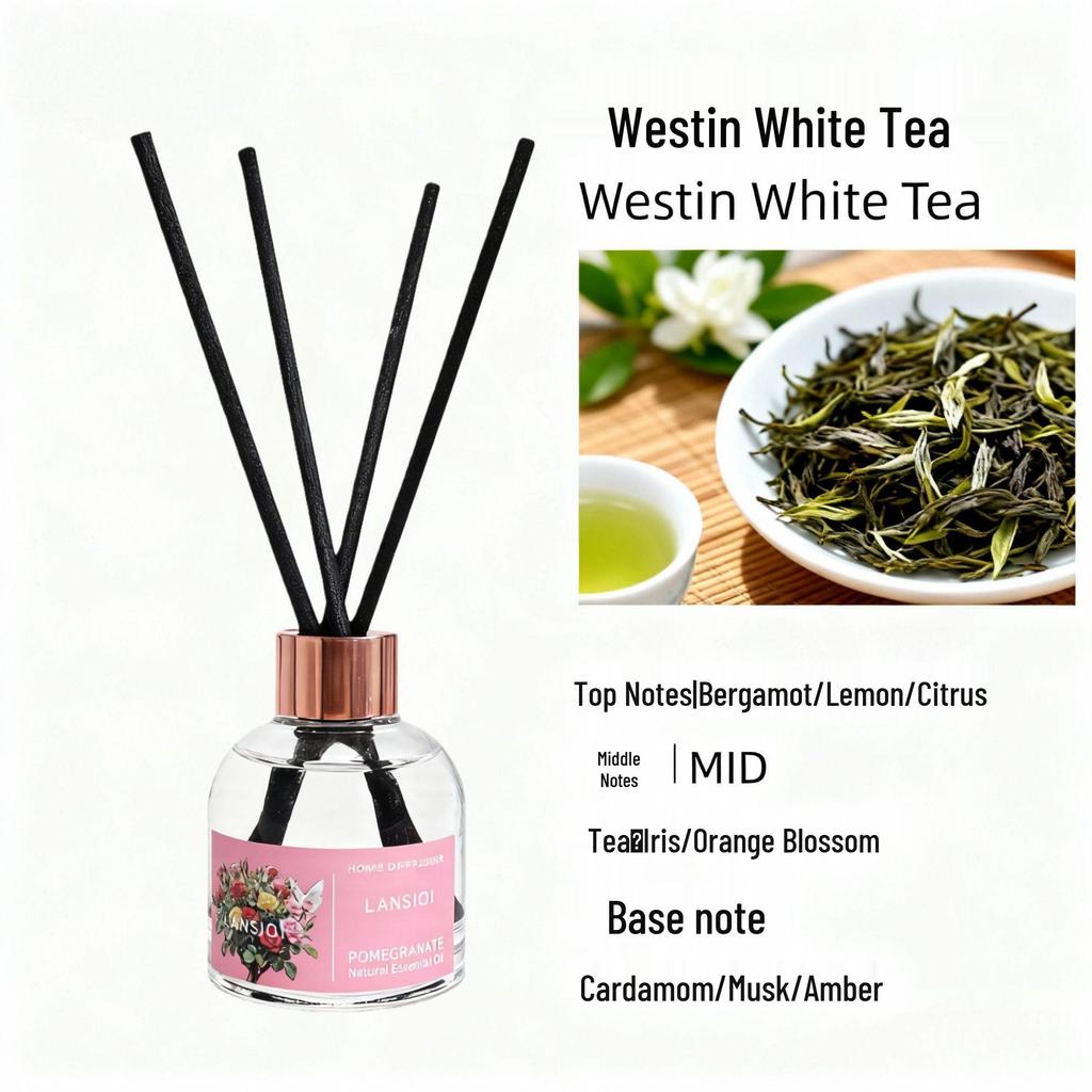 Flameless Aromatherapy Indoor Air Freshener with Natural Rattan for Bedroom and Wardrobe