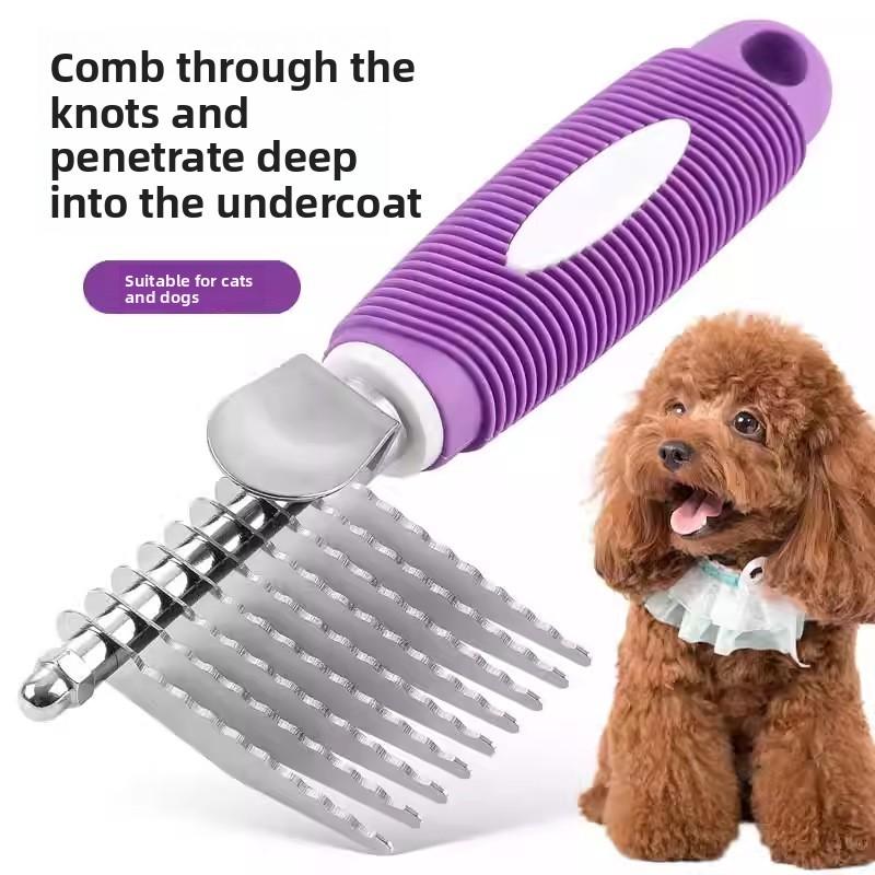 Pet Grooming Stainless Steel Dog Comb For Detangling And Cleaning For Pets And Cats