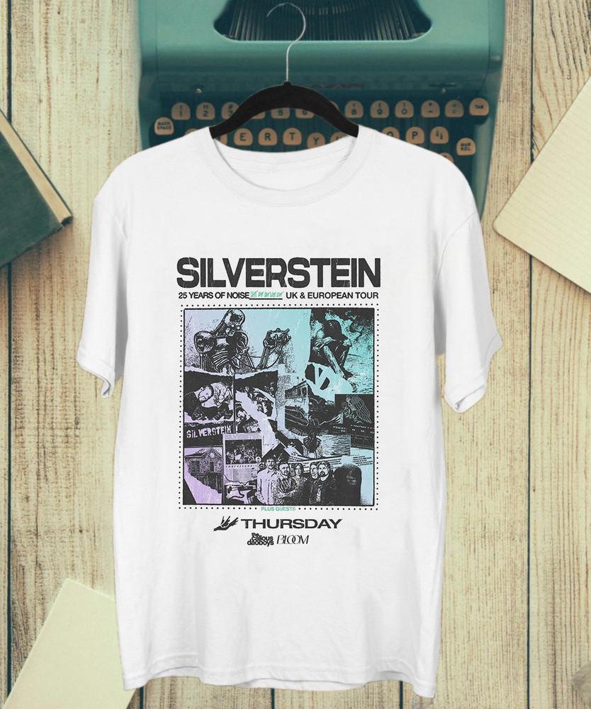 

Silverstein Band 25 YEARS OF NOISE UK Europe Tour T Shirt Full Size S-5XL Unisex T-Shirt S