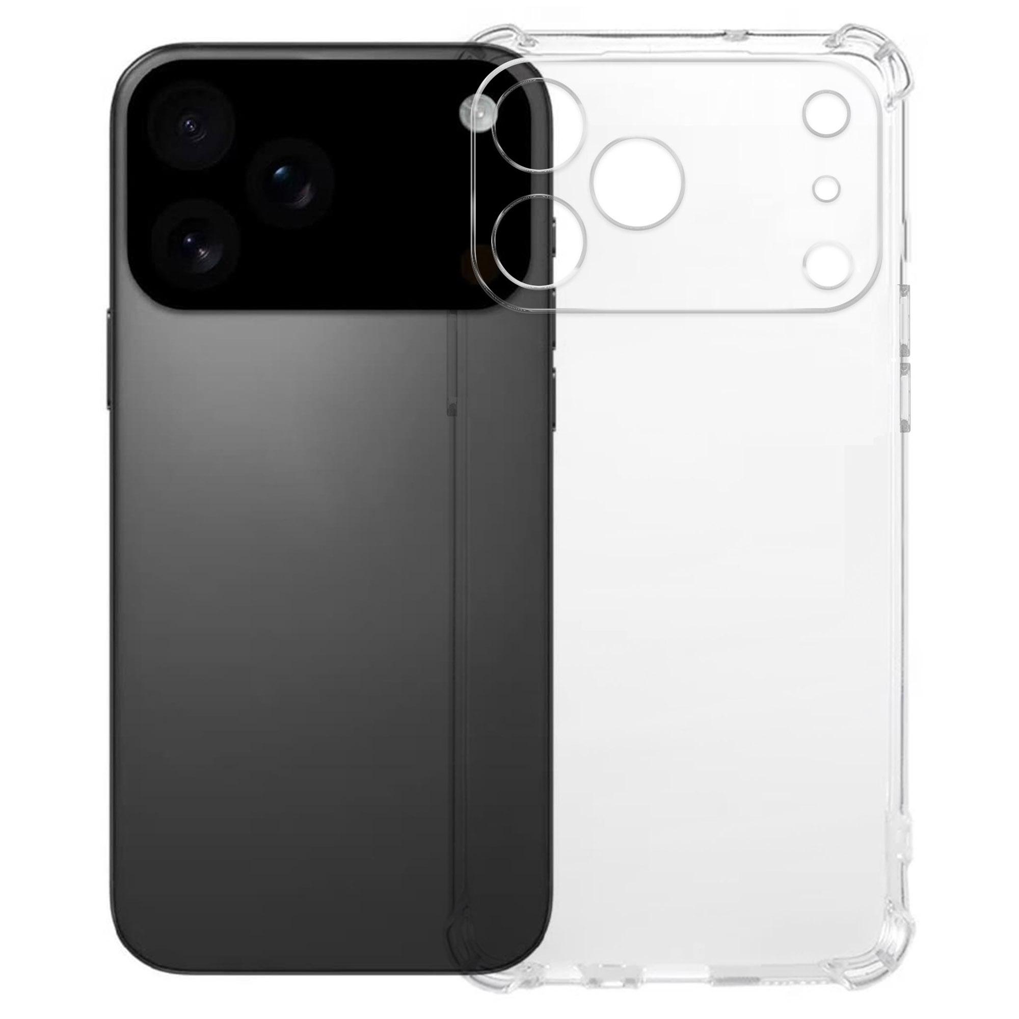 

KALEBOL For iPhone 17 Pro Max Case 1.5mm TPU Transparent Anti-Drop Phone Cover A