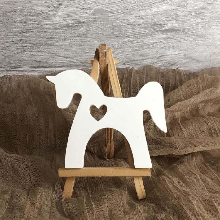 Sweet Mini Ponies Shape Silicone Mold Horse Hollowed Heart Figurine Mould For DIY Cement Statue And Resin Craft Projects