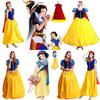 Enchanting Snow White Women Costume Princess Dress With Bustle And Headband For Halloween