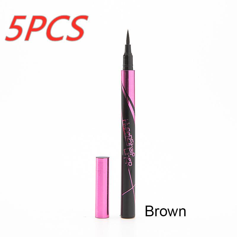 

5 шт. изысканная стойкая жидкая подводка для глаз для портативной косметики для начинающих 5PCS розовый