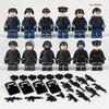 MOC Military Series Anti-terrorism Black Special Police Character Building Block Toys