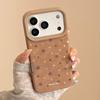 Gilt Stars Are Suitable for Iphone17promax Apple 16 Mobile Phone Case 15 Autumn and Winter Retro Brown 13 Leather 11 Soft Shell
