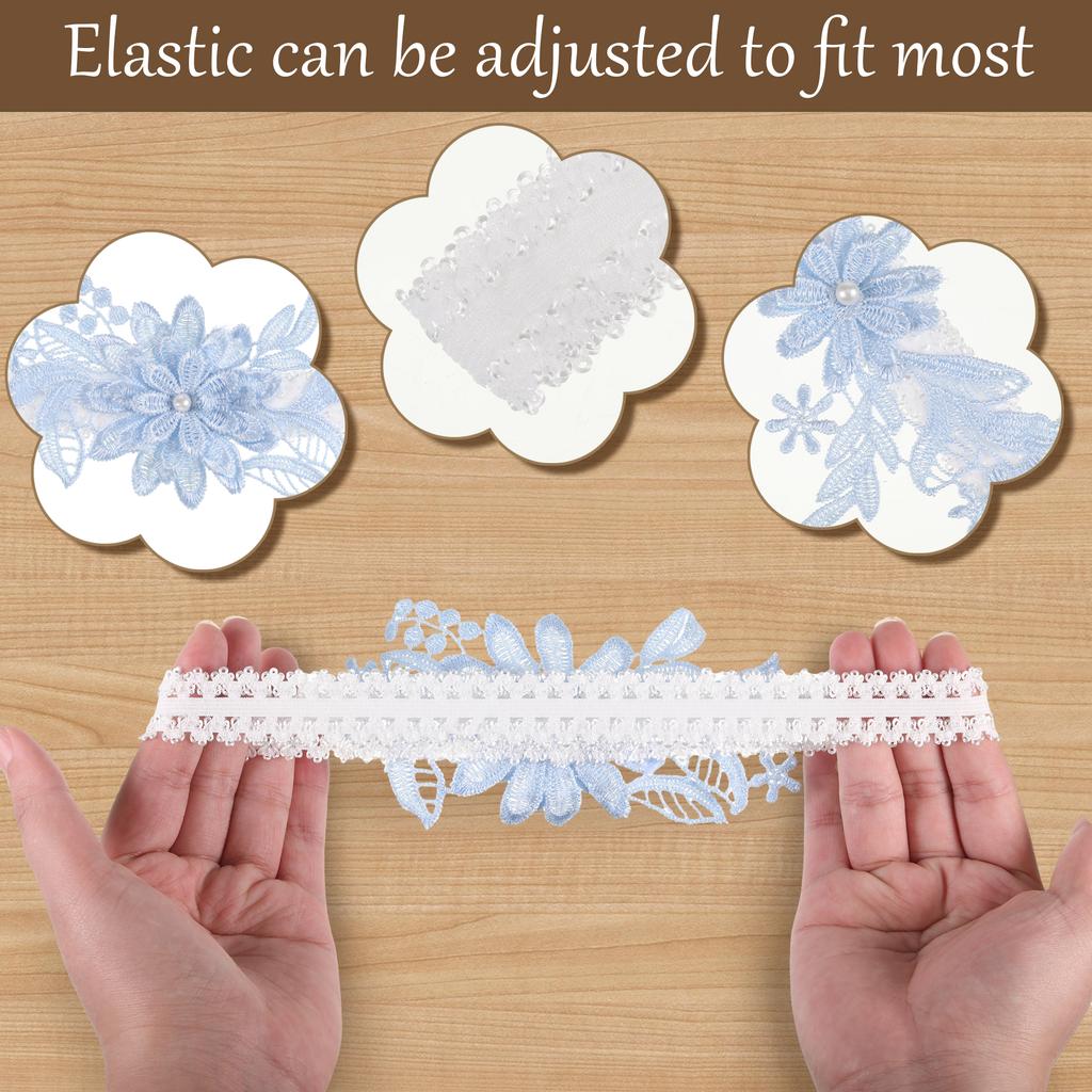 4pcs Elegant Lace Wedding Garter Set For Bride Comfortable And Soft Gift Bridal