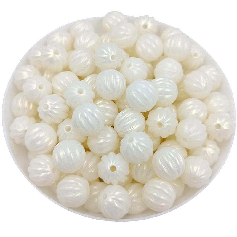 

Изысканный браслет ручной работы для изготовления макарон, свободные бусины, 10 шт., 11 мм, перламутровые акриловые бусины в форме арбуза, однотонные бусины «сделай сам», бусины, ручные аксессуары белый