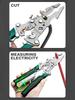 Wire Strippers Foldable Cable Cutters Multi-Function Electrician Wire Splitter Wire Winding Pliers Crimping Pliers Hand Tool
