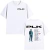 Raper PLK Tour 2026 Koszulka Unisex Odzież Damska Moda Hip Hop Vintage Koszulki Codzienne Bawełniane Krótkie Rękawy Koszulki Streetwear