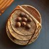 Yousheng Rattan Serving Stand Multi-Layer Serving Tray for Cookies Cupcakes Brownies Pastries Vegetables Durable Plastic Elegant Home Decor Snack