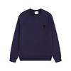 Sweatshirt Unisexe AMI ANCIENT en Coton avec Petite Broderie Cœur - Style Automne/Hiver, Col Rond, Coupe Ample, Décontracté.
