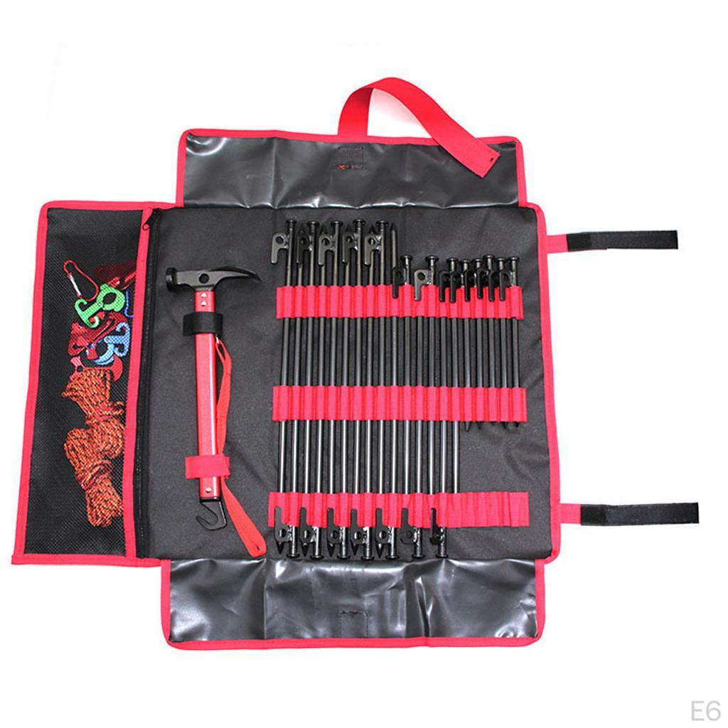 Hammer Wind Rope Tent Pegs Nail Storage Bag Outdoor Camping Accessories