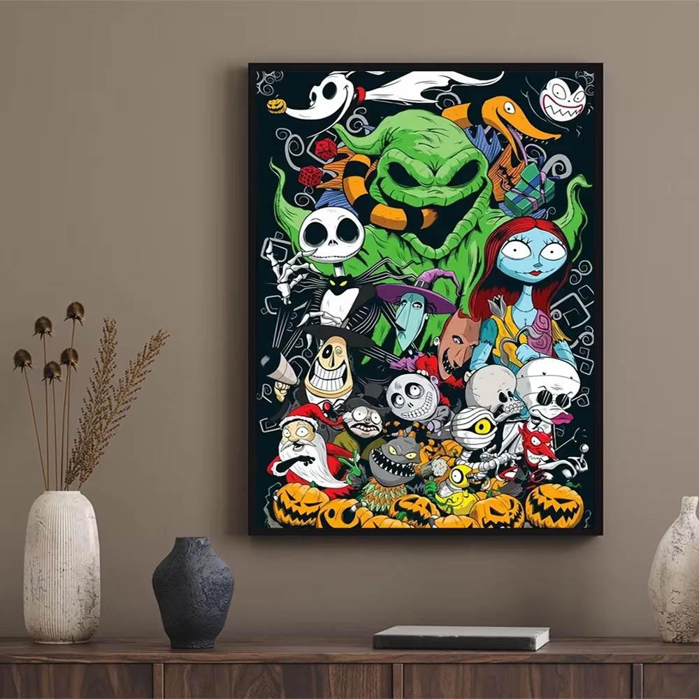 Disney Cartoon Diamond Painting The Nightmare Before Christmas Mosaic Jack Skellington Embroidery Halloween Wall Stickers