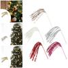 Glittery Faux Branches Artificial Floral Grass Pick for Vase Decoration Christmas Table Centerpiece Home Decor