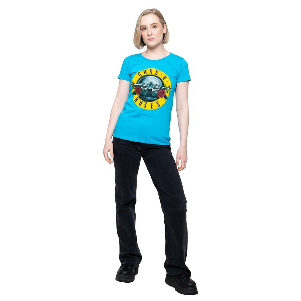 Guns N Roses Womens/Ladies Bullet Logo Skinny T-Shirt