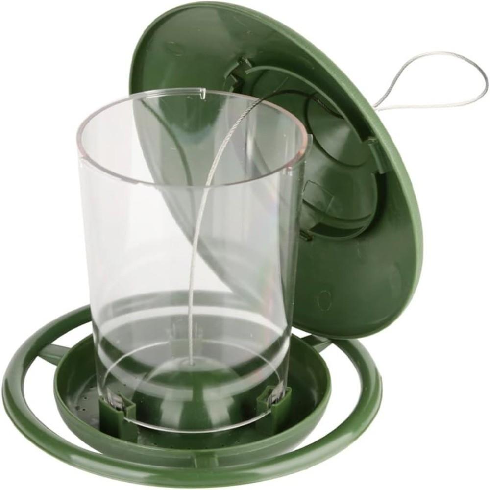 Circular Habitat Hanging Bird Feeder Sure-Lock Cover Bird Food Container Bird Watching