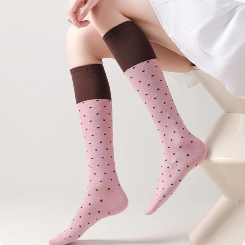 1 Pair Trend Socks Hot Diamond Luxury Rhinestone Medium Tube Women's Socks Four Seasons Fashion Cotton Hosiery