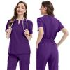 Export Doctor And Nurse Surgical Overalls, Hand Washing Clothes, Thin V-Neck Solid Color Quick-Drying Men'S And Women'S Nurse Uniforms