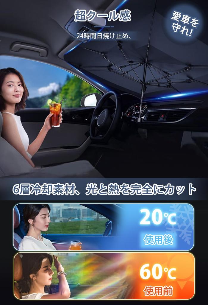 QAQQVQ Latest Model Umbrella Foldable Car Sunshade for Car Sun Heat UV Privacy Perfect for Sleeping in the and Gifts [2023 Design] Front, Protection,