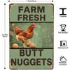 Funny Chicken Metal Sign Vintage Kitchen Decor Farmhouse Coop Accessories Gift