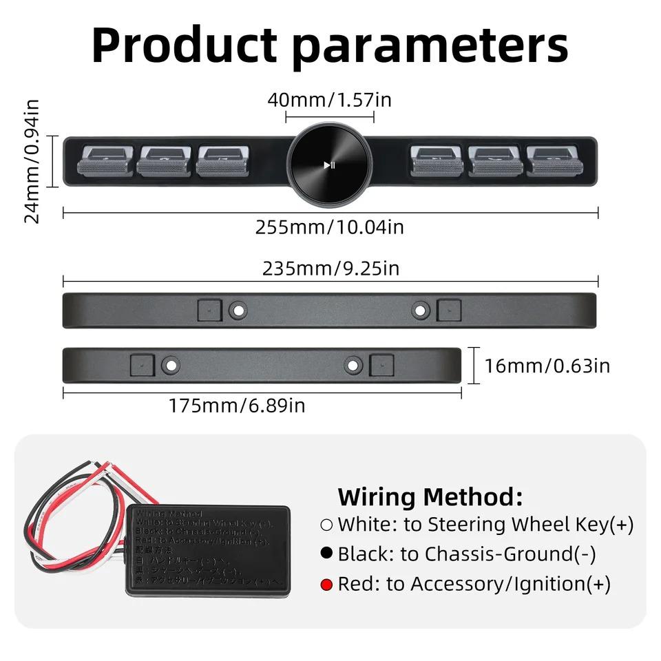 Smart Steering Wheel Controller Wireless Control Button With Ambient Light Intelligent Control Volume For Navigation Player
