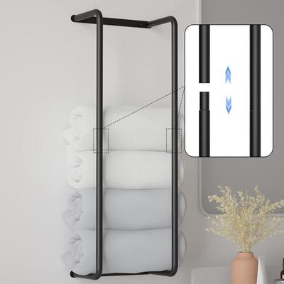 Stainless Steel Towel Rack with Screws Wall Mount Modern Heavy Duty Space Saving