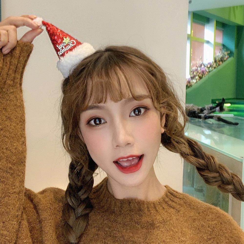 Christmas Hat Christmas Headband 3D Spring Xmas Hair Accessories Cartoon Santa Claus Hairband