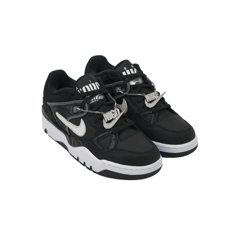 Nigo x Nike Air Force 3 Low Zwart Croco Unisex Sneakers Rookgrijs Metallic-Platina Wit HF7630-001