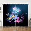 Curtains Unicorn Animal Rainbow Curtains Bedroom Living Room Blackout Curtain Perforated
